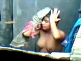 indian Girl Happy bathing recorded by neighbour