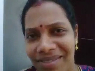 Cute Tamil aunty in terrace with stranger