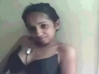 Desi GF removes her bra and shows off her nice tits on Skype
