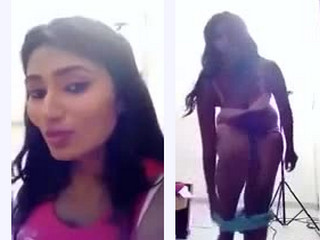 Hot swathi naidu changing dress in front of camera