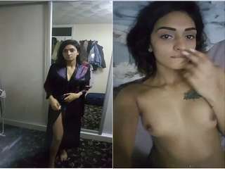 Today Exclusive- Cute NRI Girl Record Her Nude Selfie