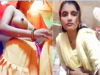 Today Exclusive- Village Bhabhi Showing Her Boobs and Pussy part 1