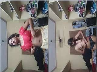 Today Exclusive- Cute Telugu Girl Wearing Cloths after Bathing part1