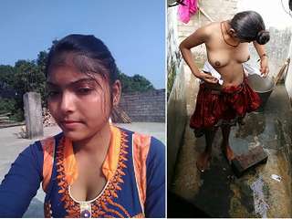 Today Exclusive- Cute Desi Girl Ready For Bathing