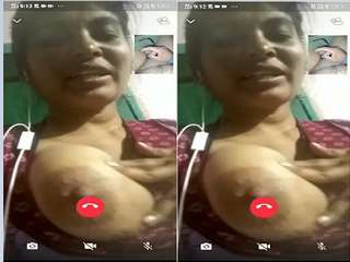 Today Exclusive- Bhabhi Showing Her Big Boobs on video call Part 2