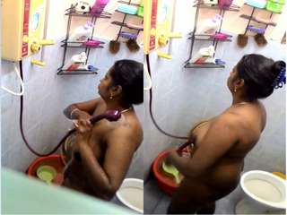 Today Exclusive- Desi Tamil Girl Bathing