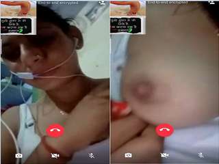 Today Exclusive- Sexy Bihari Girl Showing Her Boobs On Video Call Part 6