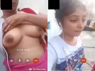 Today Exclusive- Desi Girl Showing her Boobs and Pussy Fingerring on Video Call part 2