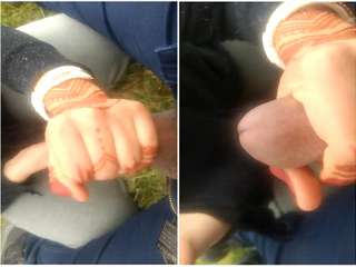 Exclusive- Newly Married Pak Couple Out Door Handjob