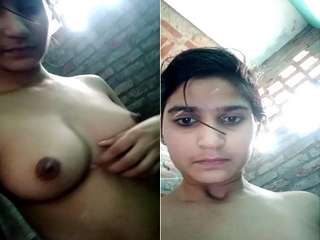 Today Exclusive- Cute Desi Girl Showing Her Boobs and Wet Pussy