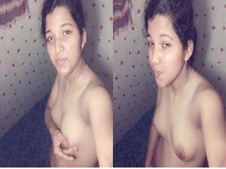 Today Exclusive- Cute Desi Girl Record Nude Selfie