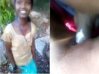 Today Exclusive- Desi Village Lover Outdoor Fucking and BF Cum On her Pussy