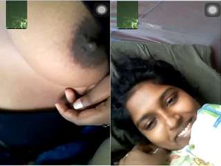Today Exclusive- Lankan Wife Showing Boobs to Hubby On Video call