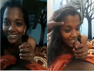 Today Exclusive- Shy Tamil Girl Blowjob