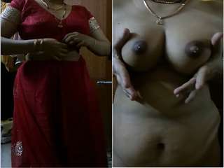 Exclusive- Sexy Desi Bahbhi Strip Her Cloths and Showing Her Pussy and Milky Boobs