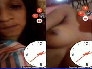 Today Exclusive- Cute Lankan Tamil Girl Showing Her Boobs and Pussy On Video Call part 2