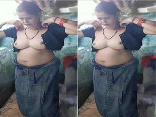 Today Exclusive- Village Bhabhi bathing Record By Hubby part 2
