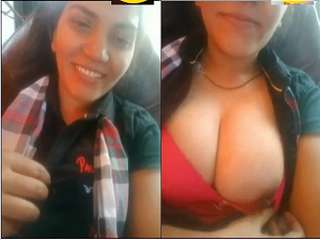Today Exclusive- Shy Village Girl Showing Her Boobs on Video Call