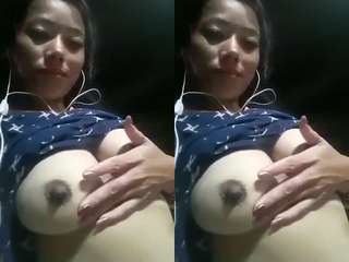 Today Exclusive-  Assamese Boudi Showing Boobs