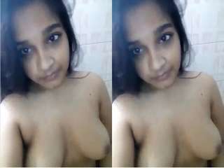 Today Exclusive- Sexy Desi Girl Record Nude Selfie