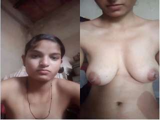 Today Exclusive- Desi Village Girl Showing her Boobs and Pussy part 2