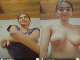 Today Exclusive – Cute Lankan Girl Showing Her Boobs Part 2