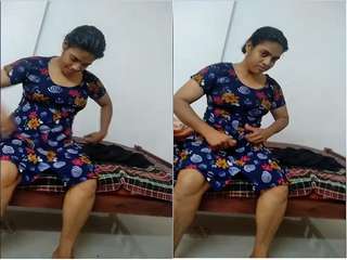 Today Exclusive- Desi Bhabhi Nude Video Record By Hubby Part 1