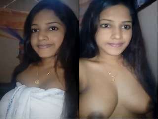 Today Exclusive- Desi Girl Record Nude Video For Lover