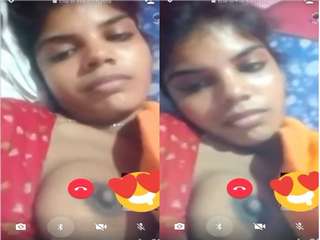 Today Exclusive- Telugu Bhabhi Showing her Boobs on Video call
