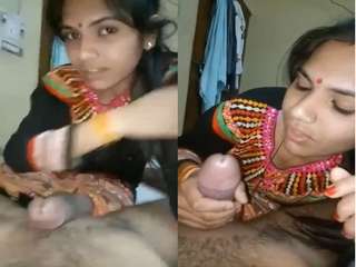 Today Exclusive- Desi Bhabhi Blowjob and Fucked Part 1