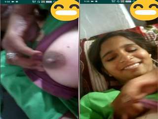 Today Exclusive- Shy Desi Gf Showing Her Boobs on Video Call