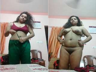 Today Exclusive- Horny Desi girl Showing Her Boobs and Pussy part 2