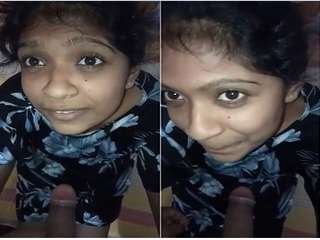 Today Exclusive- Cute Lankan Girl Blowjob