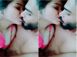 Today Exclusive- Hot Desi Lover Kissing