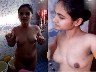 Today Exclusive- Desi Girl Showing her Nude Body Part 2