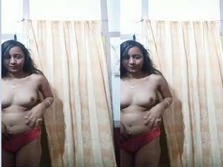 Today Exclusive-Desi Girl Strip her Cloths and Showing Her Nude Body Part 3