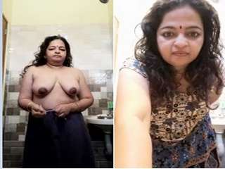 Today Exclusive- Horny Mallu Bhabhi Record her Nude Video For Lover Part 2
