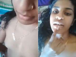 Today Exclusive- Cute Mallu Girl Showing Her Boobs and Pussy