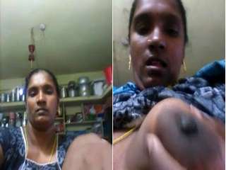 Today Exclusive- Telugu Bhabhi Showing her Boobs