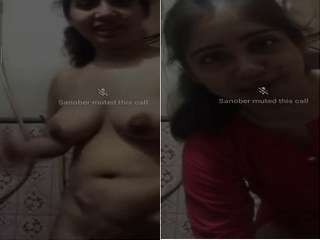 Today Exclusive- Paki Girl Showing Her Boobs and Pussy To Lover On Video Call