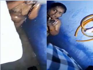Today Exclusive-Tamil Wife Bathing Video Record By Hubby