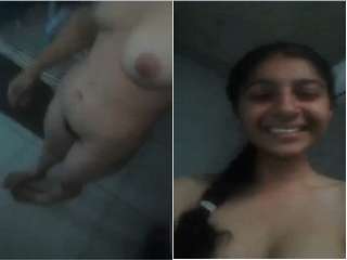 Today Exclusive- Desi Girl Record Her Nude Video For Lover