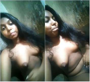 Today Exclusive- Cute Tamil Girl Showing Her Boobs and Pussy