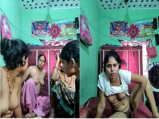 Today Exclusive- Desi Four Some Village Girls Cam Show