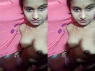 Today Exclusive- Hot Look Desi Boudi Strip her Saree and Showing Boobs & Pussy Part 2