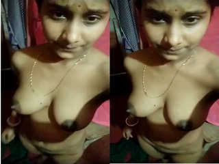 Today Exclusive- Sexy Boudi Strip her Saree and Showing Nude Body Part 3