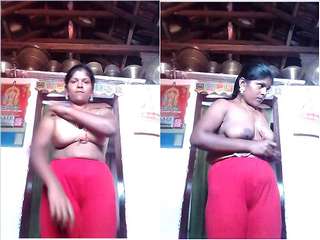 Today Exclusive- Village Bhabhi Strip her Cloths and Showing Her Nude Body Part 3