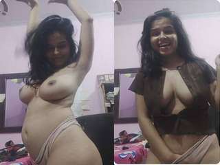 Today Exclusive – Sexy Indian Girl  Sanjana Shows Her Boobs On Video Call Part 2