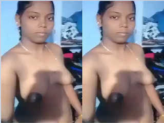 Today Exclusive – Desi Village Tamil Bhabhi Shows Her Boobs and Pussy Part 3