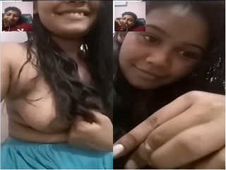 Today Exclusive – Cute Bangla Shy Girl Shows her Boobs on Video Call